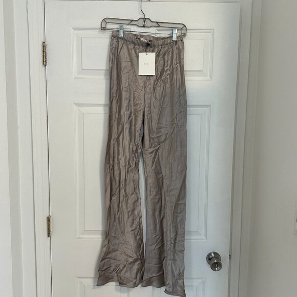 NWT DISSH Simone Pewter Satin Bias Cut Pants - Picture 4 of 5